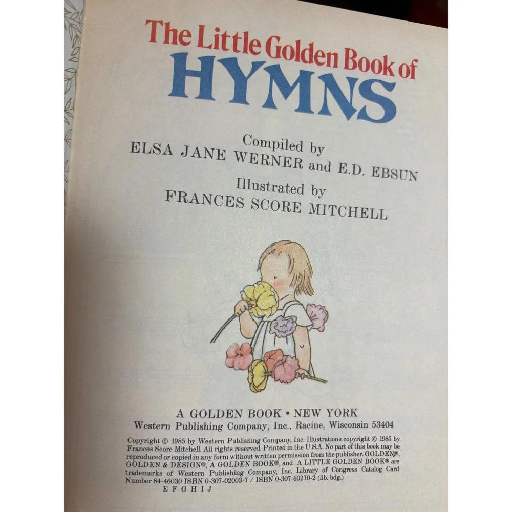 Little Golden Books Lot 6 Hymns Family Jungle Nature Boys Girls Vintage‎